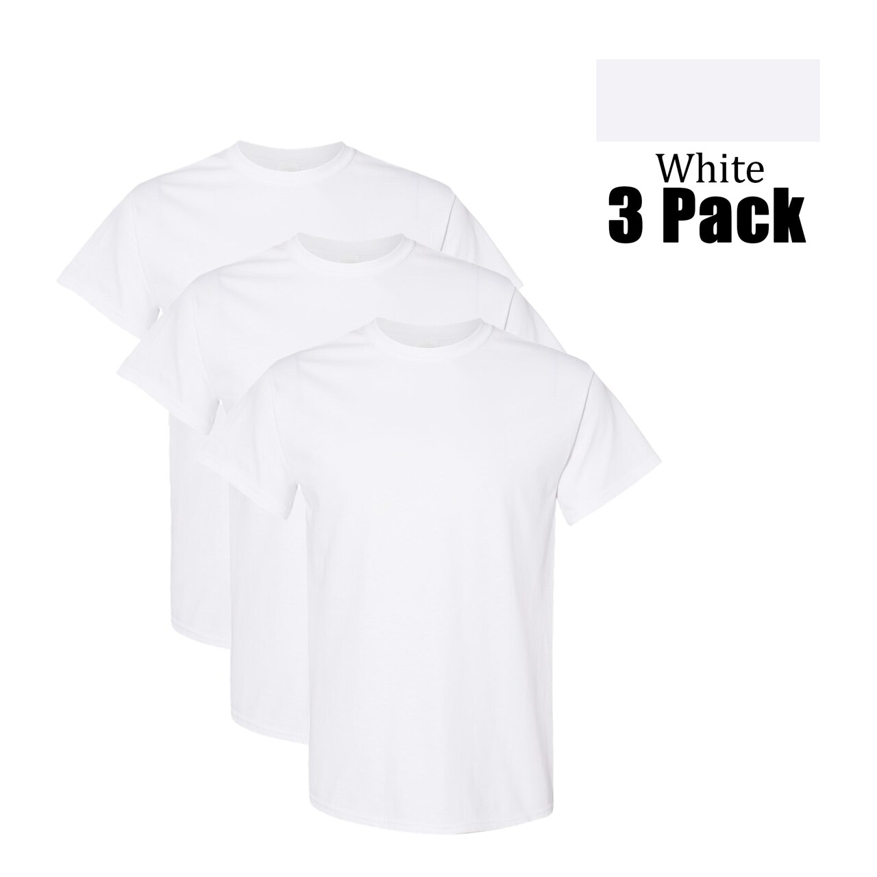 Gildan Heavy Cotton T-Shirt | White 3-Pack for Bridal & DIY Projects